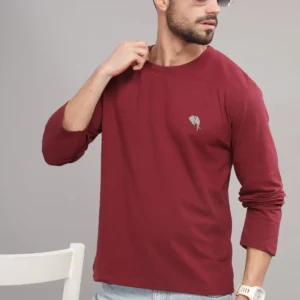 RFS003 ||Maroon|| Full Sleeve Round Neck T-Shirt