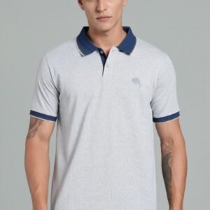 PR3 SS 004||Grey||100% Cotton Polo T-Shirt