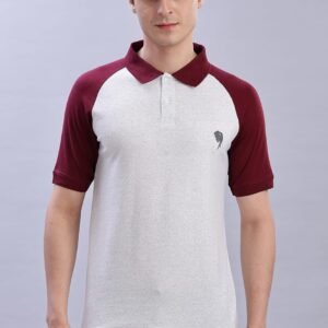 PR3 SS 001||Maroon Melange||100% Cotton Polo T-Shirt