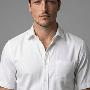 LS004||WHITE||Half Sleeve Shirts || 100% Cotton