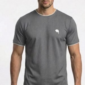 RHS002B ||LITE GREY|| Round Neck Half Sleeve