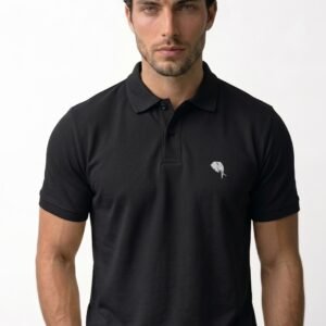 PR3 SS 008-C||BLACK||100% Cotton Polo T-Shirt